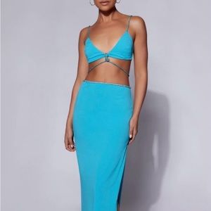 Meshki diamanté skirt and bralette top